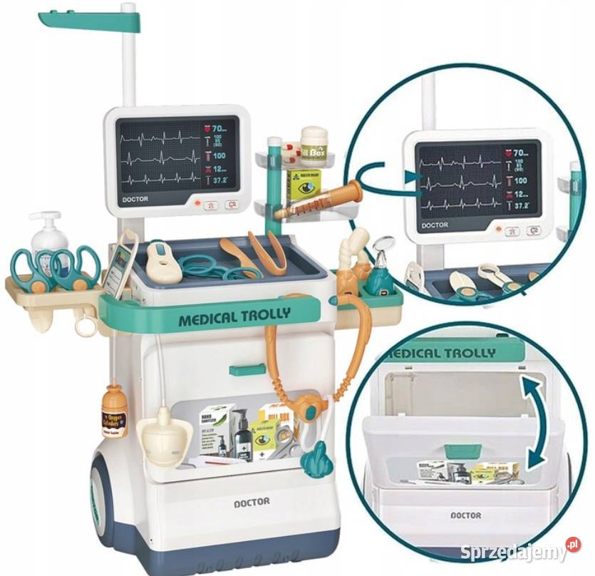 ZESTAW LEKARSKI DZIECI STACJA DOKTORA ZABAWA W biały Edukacyjne podkarpackie Rzeszów