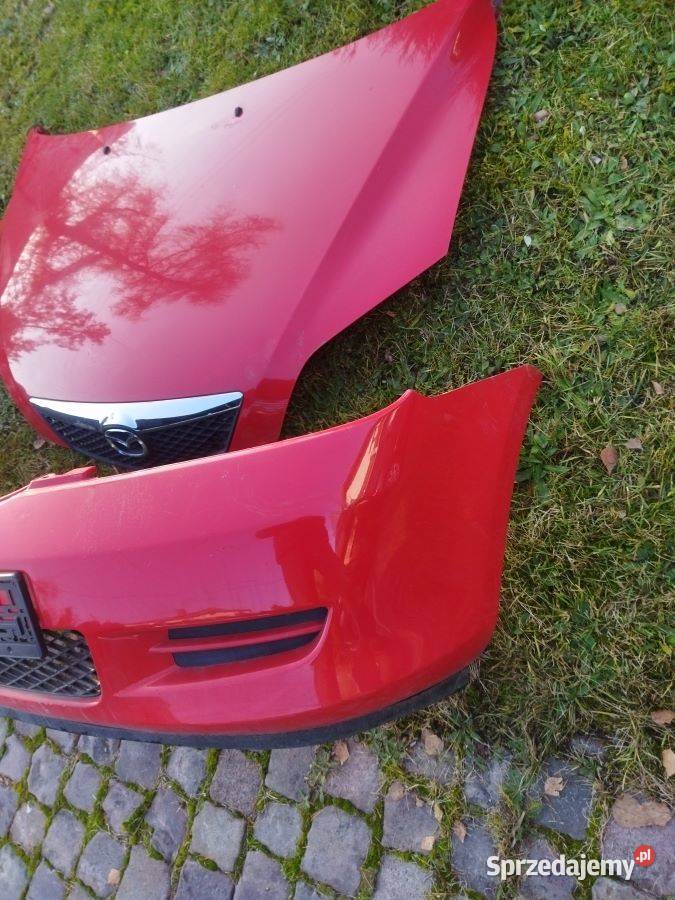 zderzak przedni i maska mazda 2 dy czerwony Rok produkcji 2006 Myszków