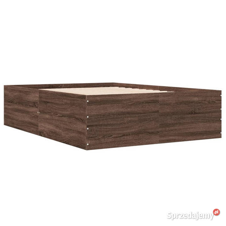 Rama łóżka brązowy dąb materiał drewnopochodny 123cm mazowieckie Warszawa sprzedam