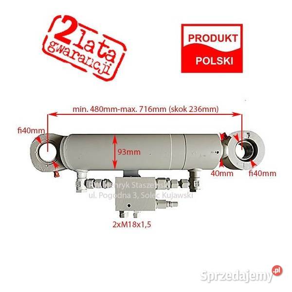 Siłownik hydrauliczny z zaworem sterującym SMT2 Solec Kujawski