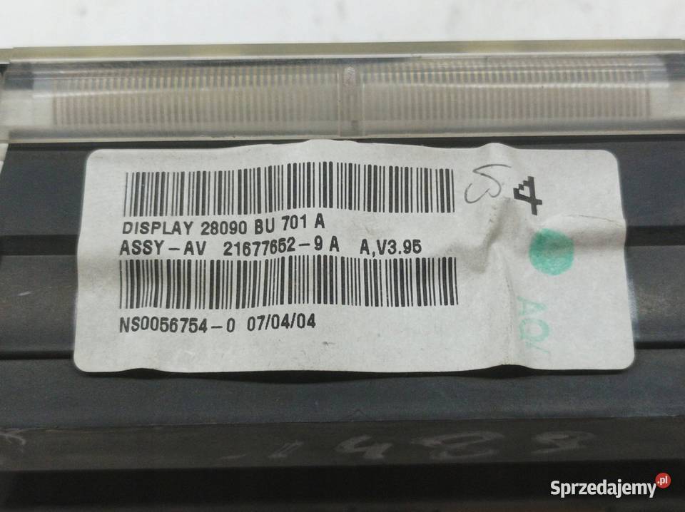 WYŚWIETLACZ 21677652 Nissan Almera II 20002006