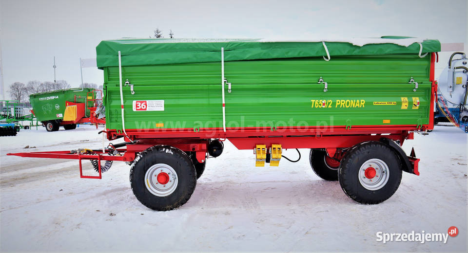 Przyczepa Pronar dwu osiowa T6532 6t PT606 PT608 Przyczepy rolnicze mazowieckie Wróblewo