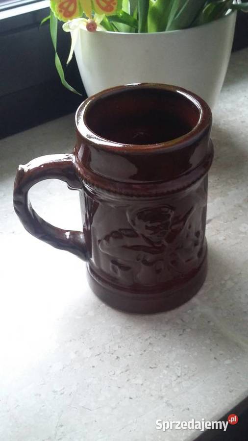 Kufel brązowy ceramiczny Katowice