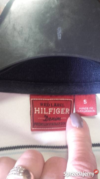 białe polo w paseczki Hilfiger Odzież i bielizna męska Sosnowiec