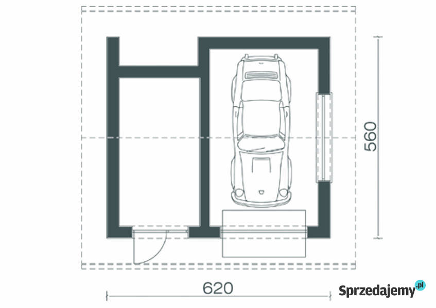 Projekt Garażu K18 BEZ POZWOLENIA NA BUDOWĘ Kraków
