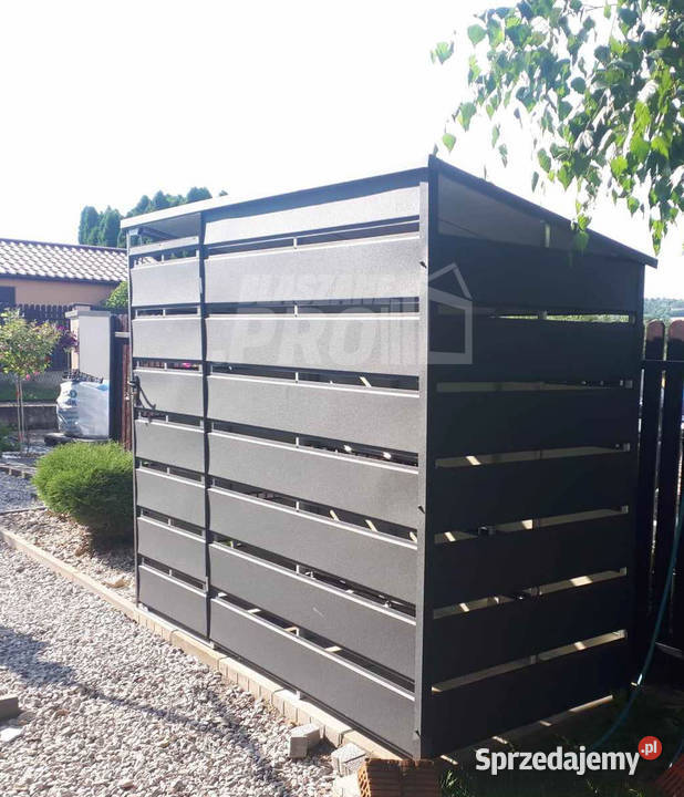 Wiata śmietnikowa spad tył 25x06m Antracyt Bełchatów