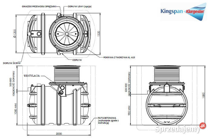 Oczyszczalnia Biologiczna BioFicient 4 Kingspan Poznań