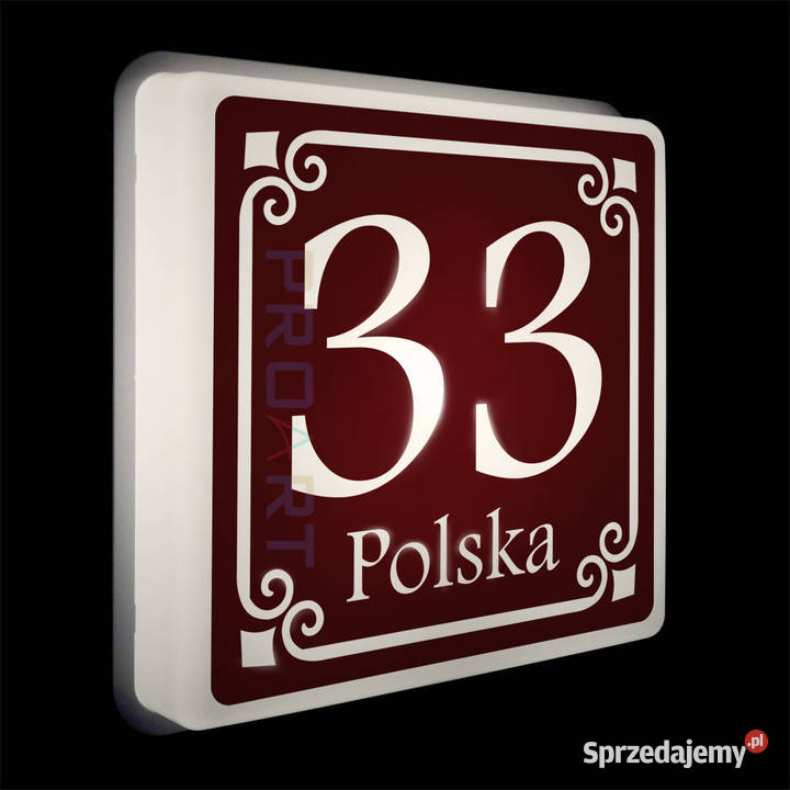 LED PODŚWIETLANY NUMER NA DOM TABLICZKA ADRESOWA zewnętrzne wielkopolskie Poznań