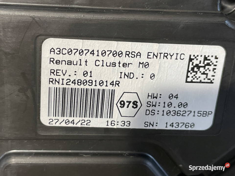 ZEGAR LICZNIK DACIA DUSTER II 248091014R Barwałd Dolny
