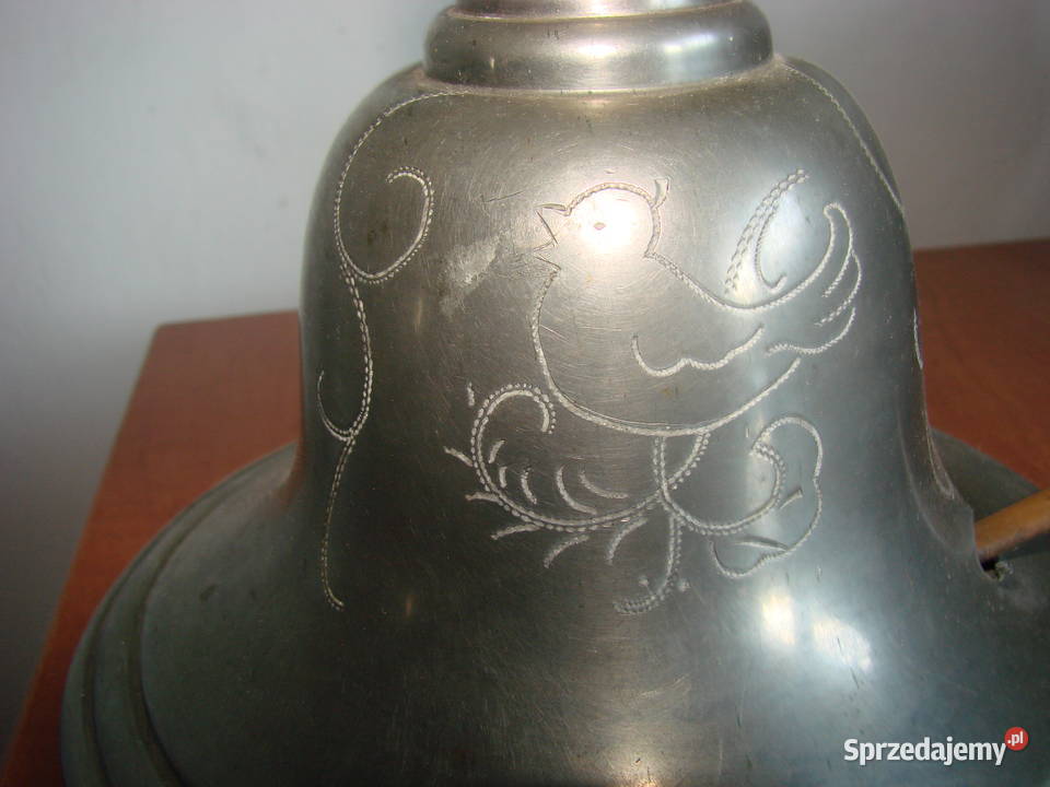 stara cynowa lampa elektryczna sygnowana sprzedam