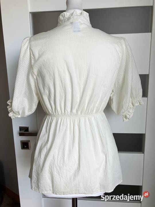 Nowa kremowa bluzka bawełna HM bufki XS Bluzki i koszule Rzeszów