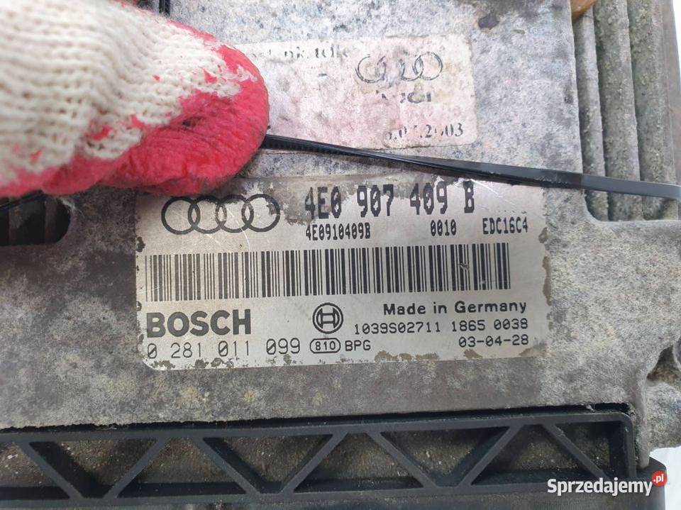KOMPUTER SILNIKA ECU AUDI A8 D3 4E0907409B Lipno
