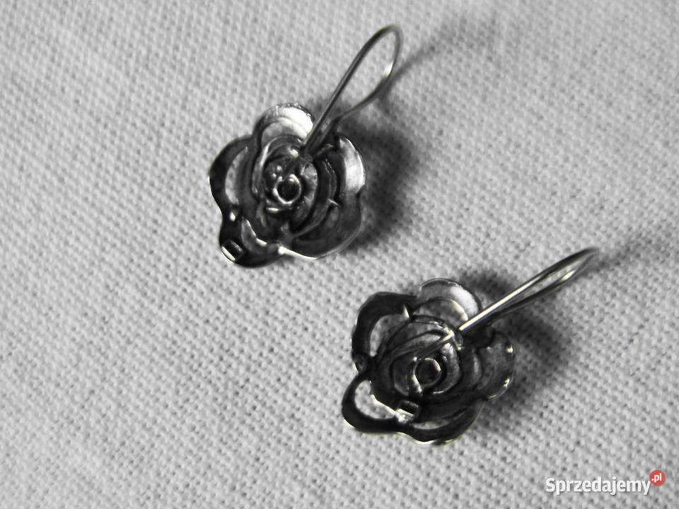 Śliczne stare kolczyki srebro 925 mazowieckie Warszawa