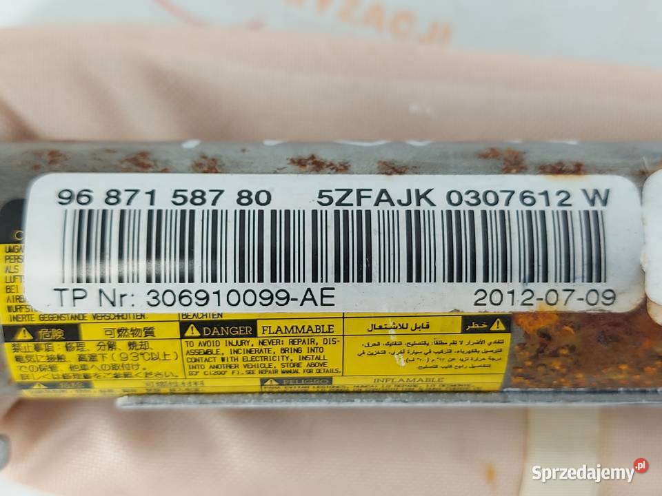 CITROEN DS4 12r kurtyna AIRBAG lewa 9687158780 świętokrzyskie Kielce