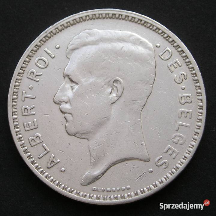 BELGIA 20 FRANKÓW 1934 KRÓL ALBERT DES BELGES