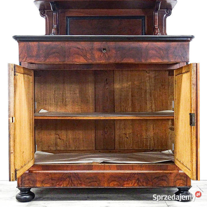 Francuski KREDENS orzechowy drewniana KOMODA z 54cm Kredensy i witryny Kalisz