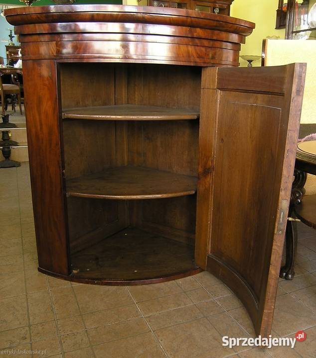 Rogówka cylindryczna Biedermeier mahoń Sopot