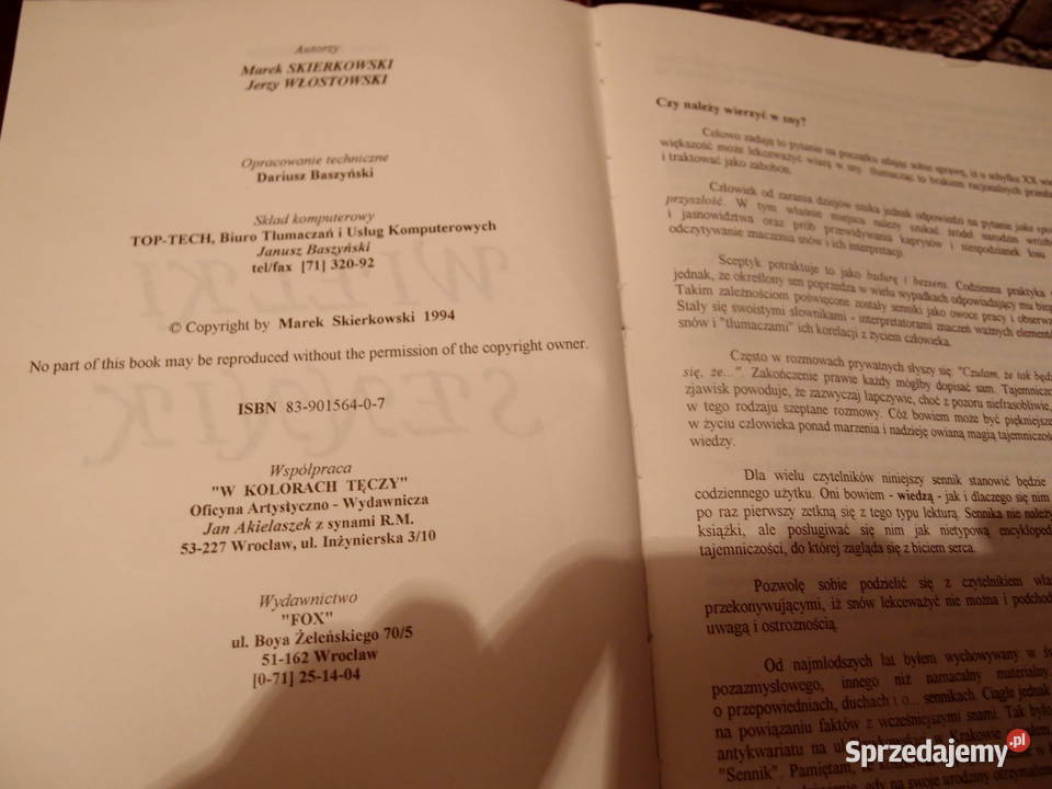 Wielki Sennik M Skierkowski i J Włostowski Łódź