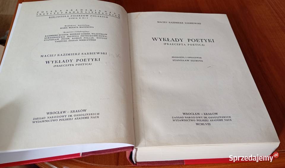 Wykłady poetyki Praecepta poetica Maciej studia pomorskie Gdańsk sprzedam