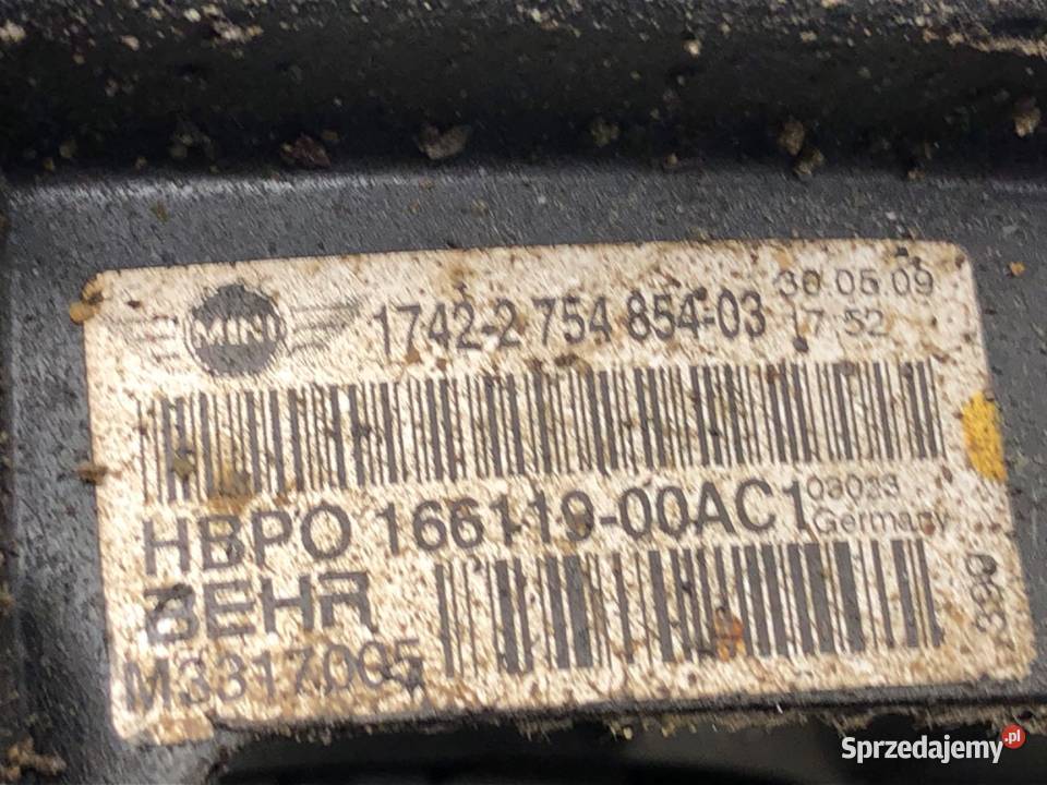 WENTYLATOR CHŁODNICY MINI R56 14 95 2754854 0514 Motoryzacja