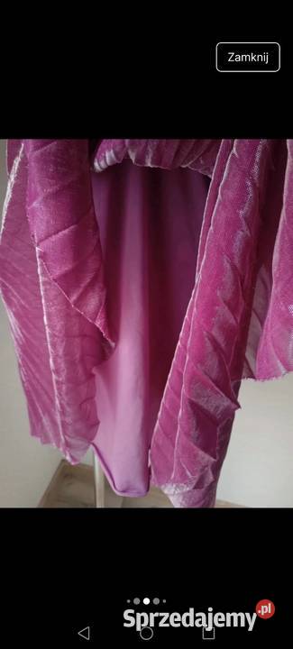 Tweedowa Sukienka wyeksponowane plecy kopertowa