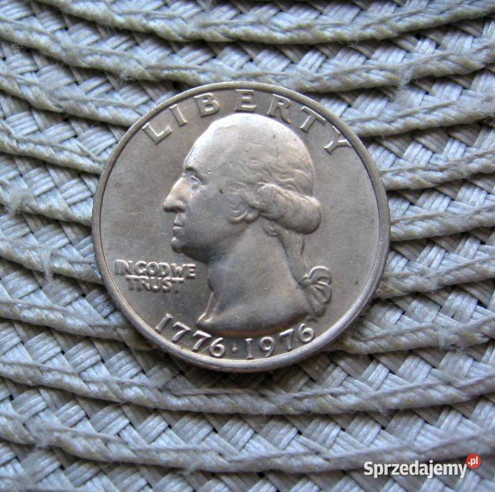 USA 25 Cent 1976r 200 Lecie Niepodległości USA wielkopolskie Kalisz