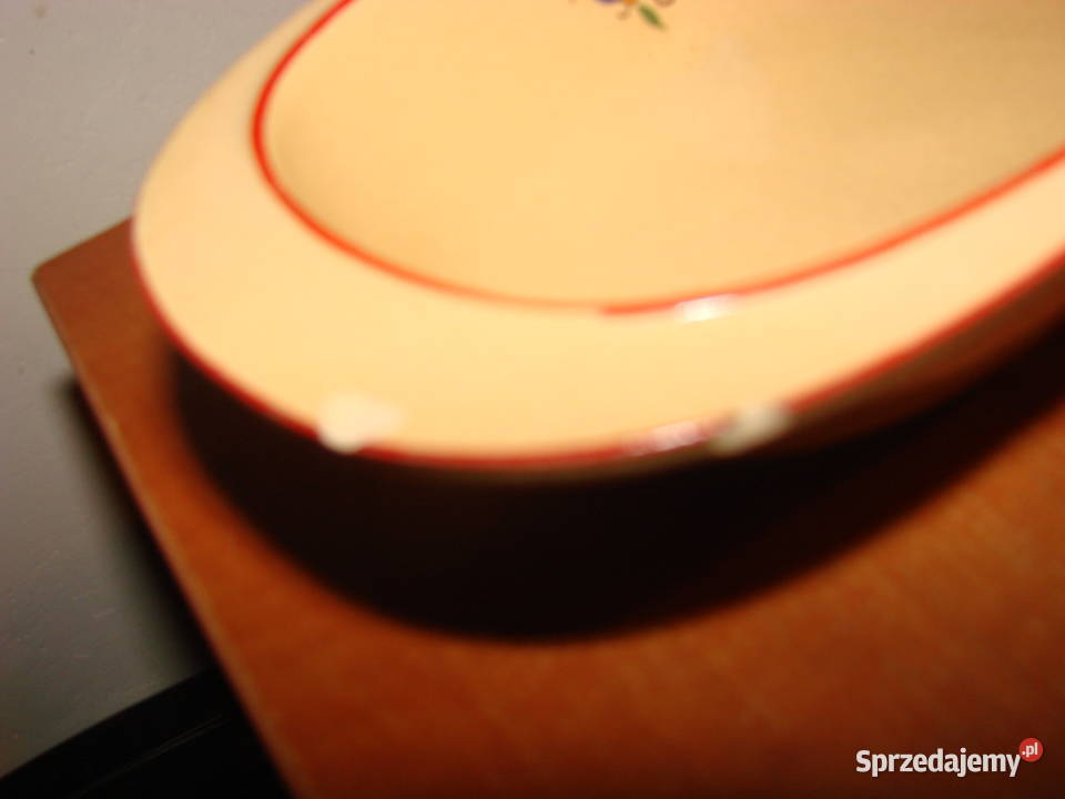 Bolesławiec wzór kaszubski półmisek PRL Porcelana i szkło Pruszcz Gdański