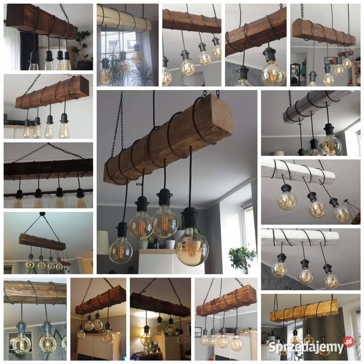 Lampa wisząca stara belka retro vintage Poznań