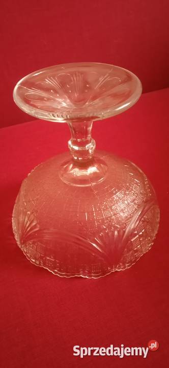 Stara Duża patera kryształowa Świdnica