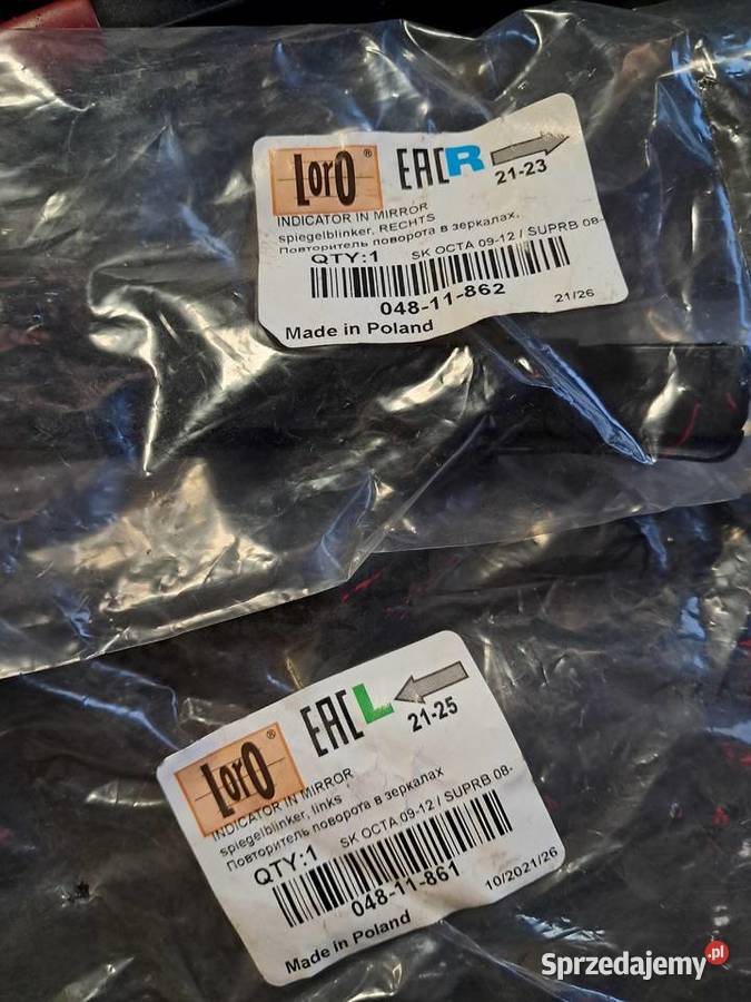 Skoda OCTAVIA II SUPERB kierunkowskaz w lusterko Skierniewice sprzedam