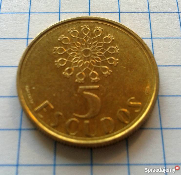 5 ESCUDOS 1990 PORTUGALIA lubelskie Piszczac