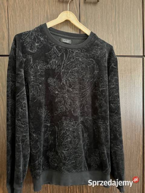Bluza męska Zara S we wzór roślinny czarna Zara Częstochowa