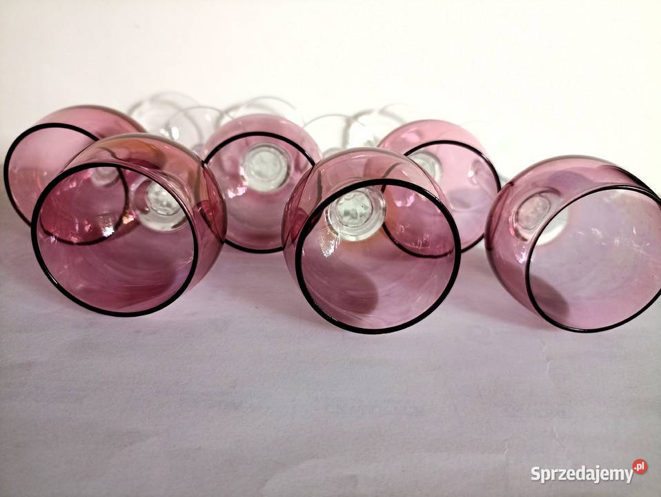 Kieliszki kryształowe remery Hortensja PRL 6 łódzkie Bełchatów sprzedam