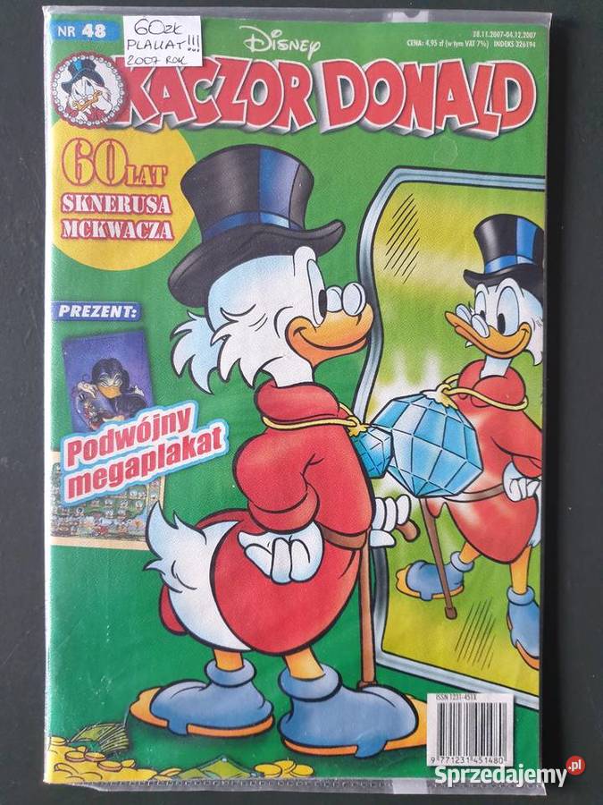 Kaczor Donald 48 2007 komiks z plakatem Polskie Gdynia