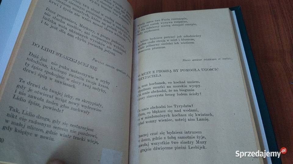 Pieśni cztery księgi ód i pieśń sekularna Horacy Gdańsk