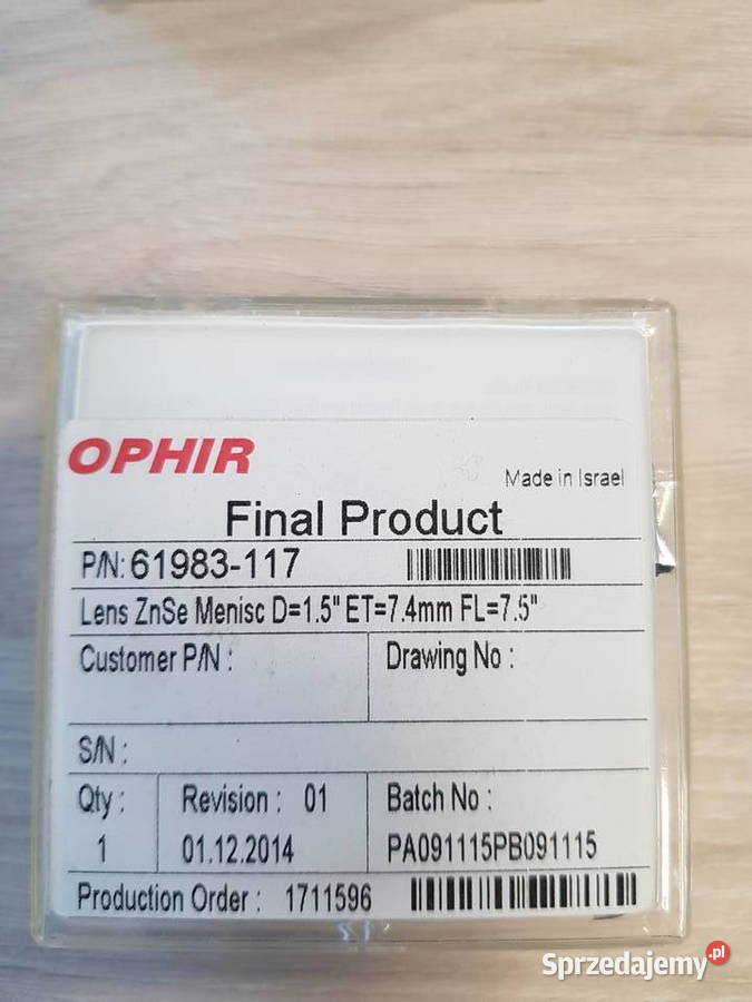 Laser 2D Trumpf tlc4030 soczewka Ophir dysze Olkusz