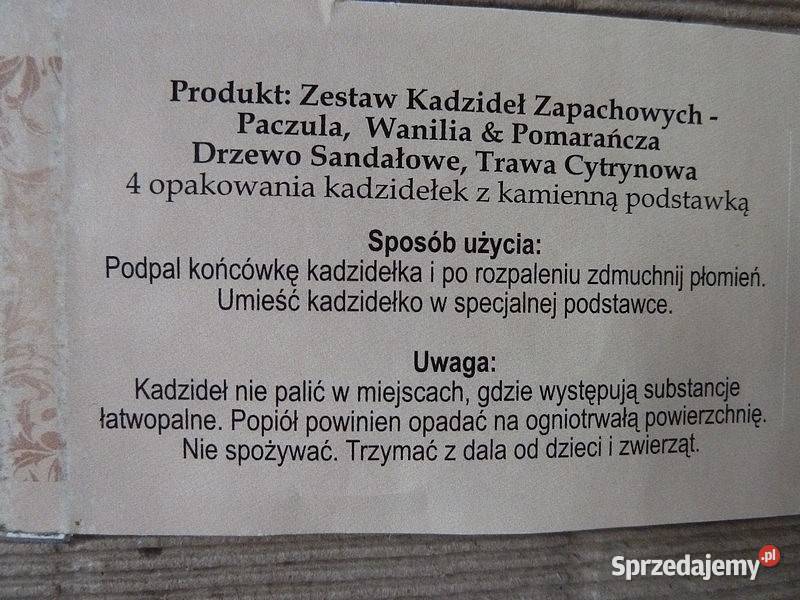 NOWY Zestaw Kadzidełek Zapachowych ORIENTAL SPA Rzeszów