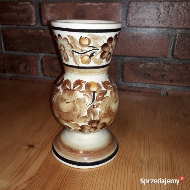 wazonik Włocławek ceramika ręcznie malowana