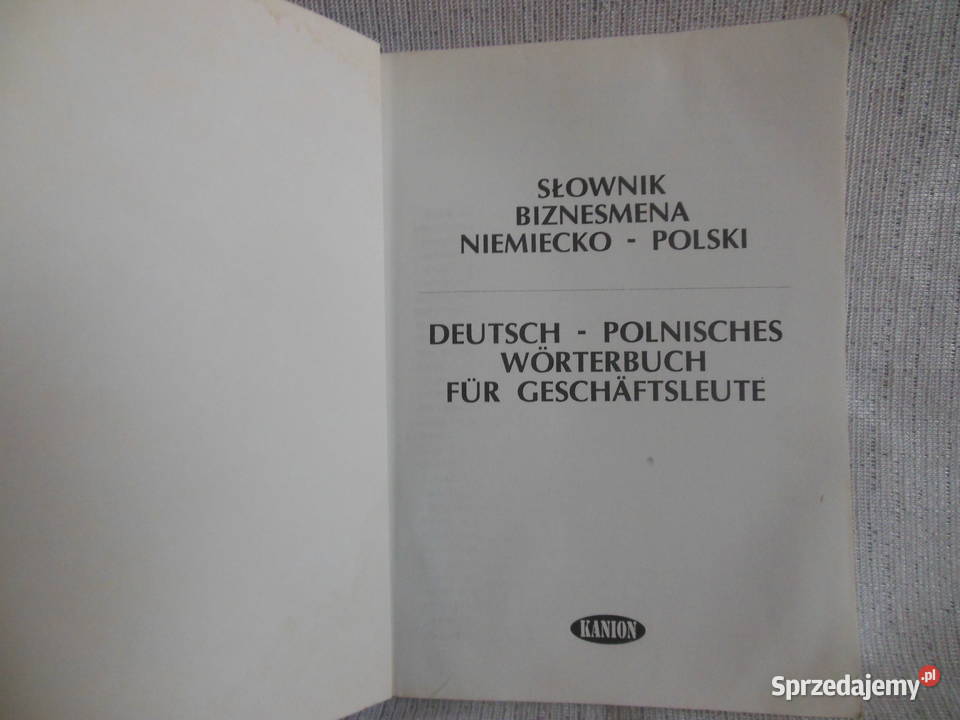 Słownik biznesmena niemiecko polski świętokrzyskie Kielce sprzedam