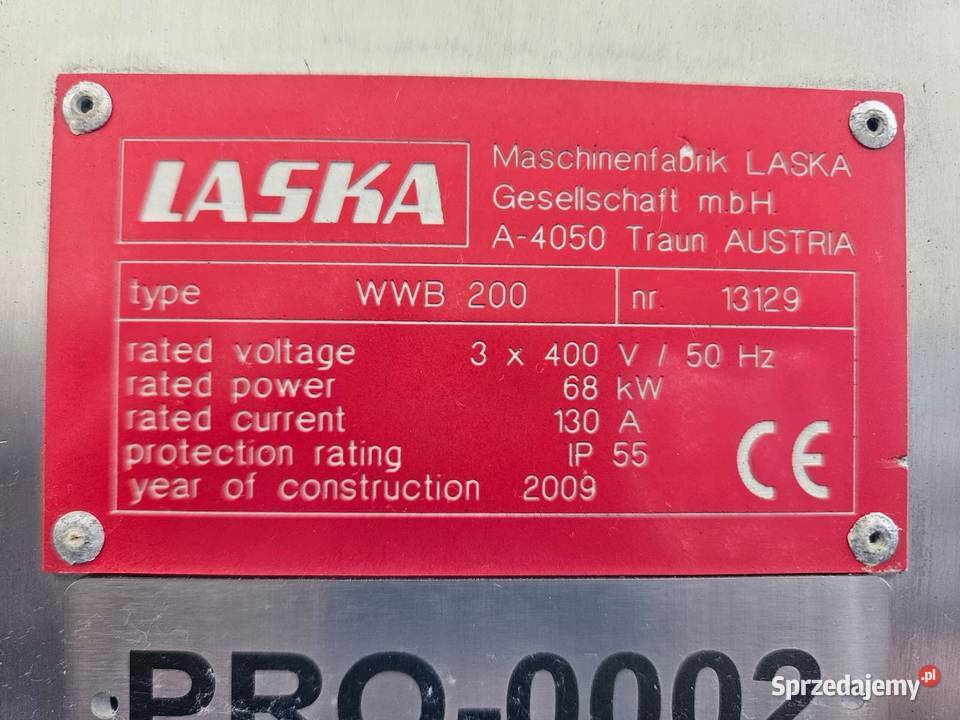 Wilk do mięsa mrożonego LASKA WWB 200 z Krotoszyn