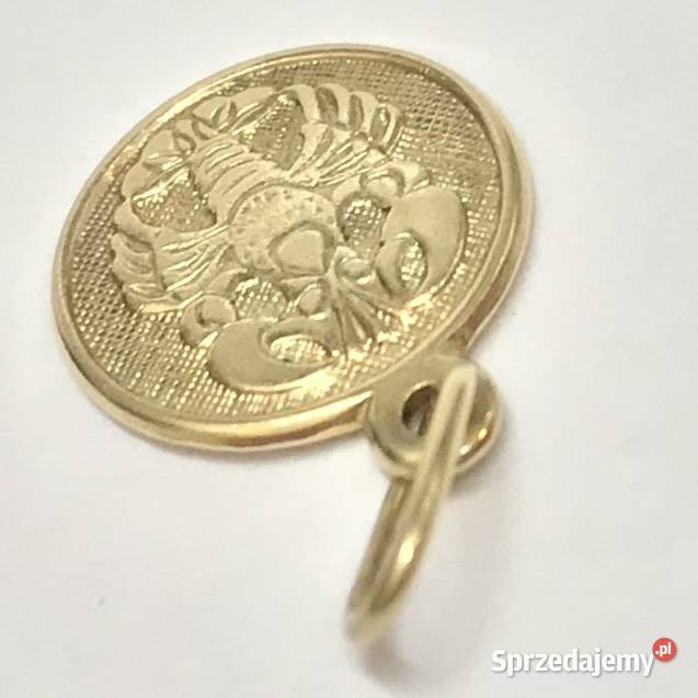 Złoty WISIOREK zawieszka 585 14K znak ZODIAKU Warszawa