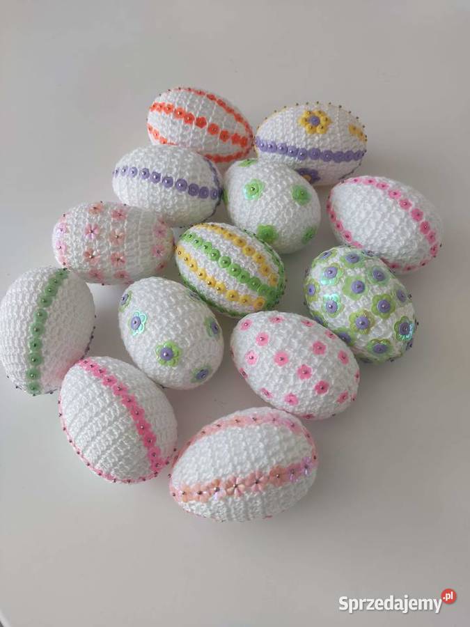 Pisanki szydełkowe małe i duże Ropczyce