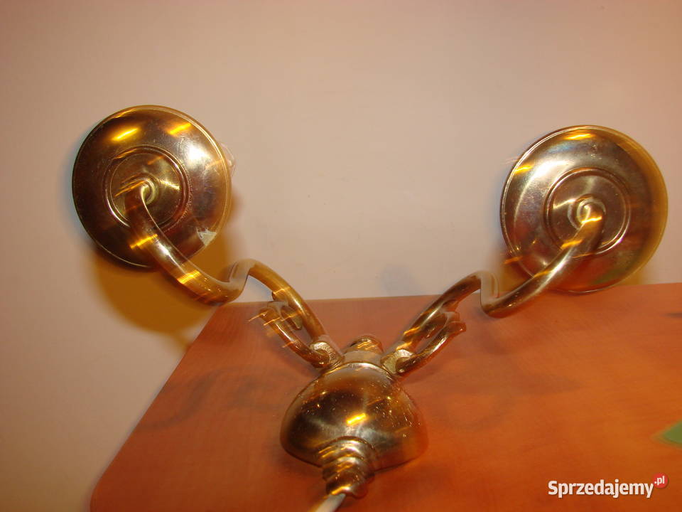 szwedzki mosiężny kinkiet pomorskie Pruszcz Gdański