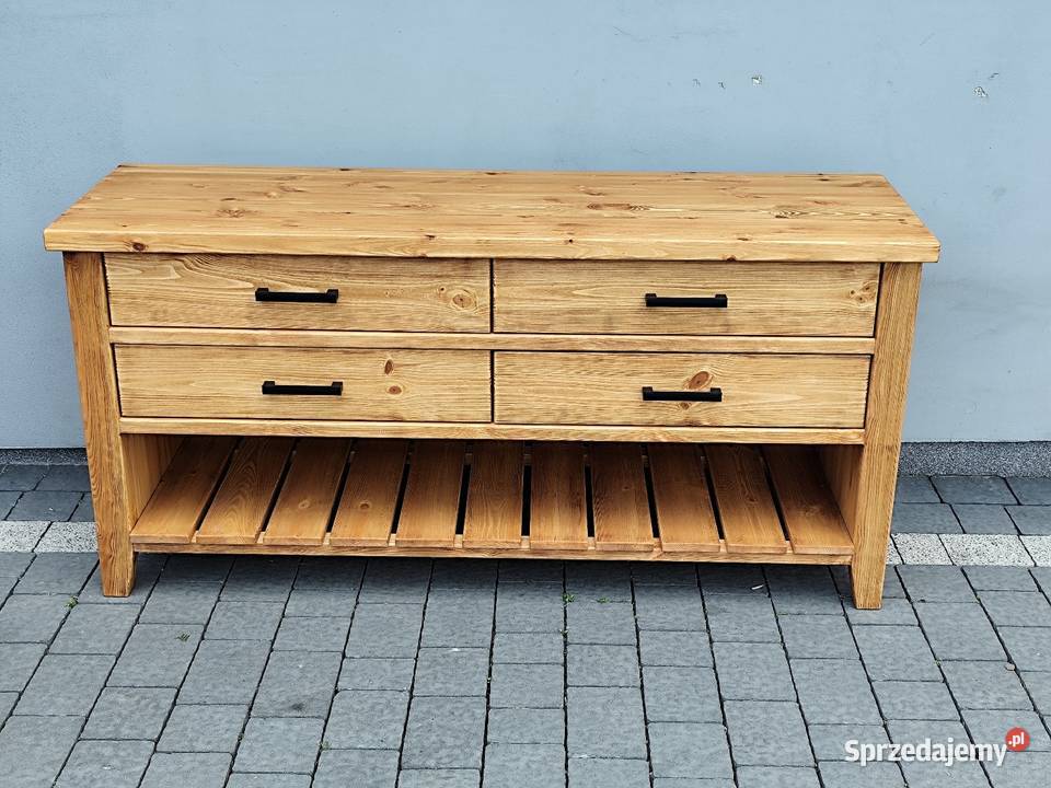 Komoda z litego drewna 160x50x75 kolor dąb łódzkie Zduńska Wola