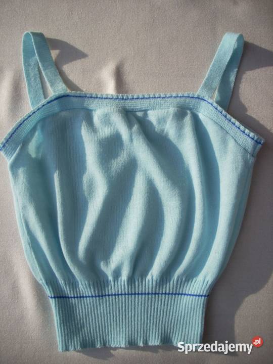 Letnia Bluzka Top Dzianinowy 34 XS vintage małopolskie Nowy Sącz
