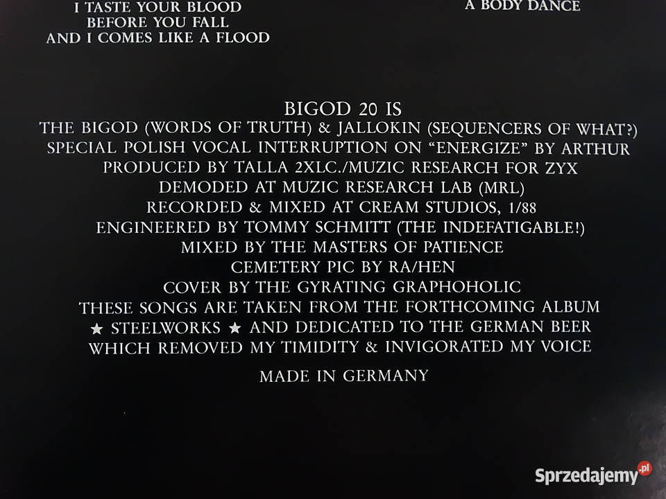 Winyl Bigod 20 Body Energize 12 Maxi Single 1988 Płyty i kasety Biłgoraj