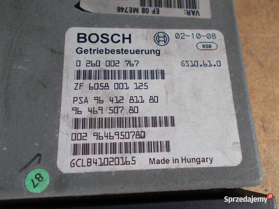 citroen C5 30 v6 02r komputer skrzyni automat Komputery lubelskie