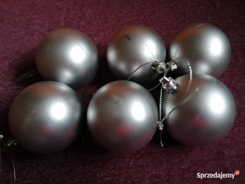 Bombki srebrne nietłukące sztuk 6Ozdoby Łódź sprzedam