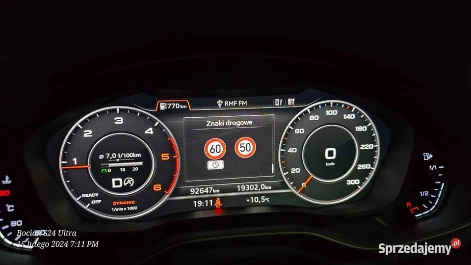 Rozpoznawanie znaków drogowych VZE Audi A4 B9 8W zachodniopomorskie Szczecinek