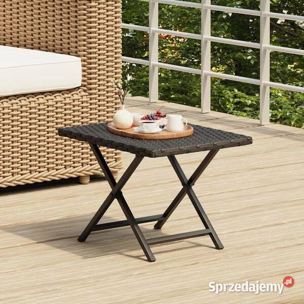 vidaXL Składany stolik czarny 45x35x32 Warszawa